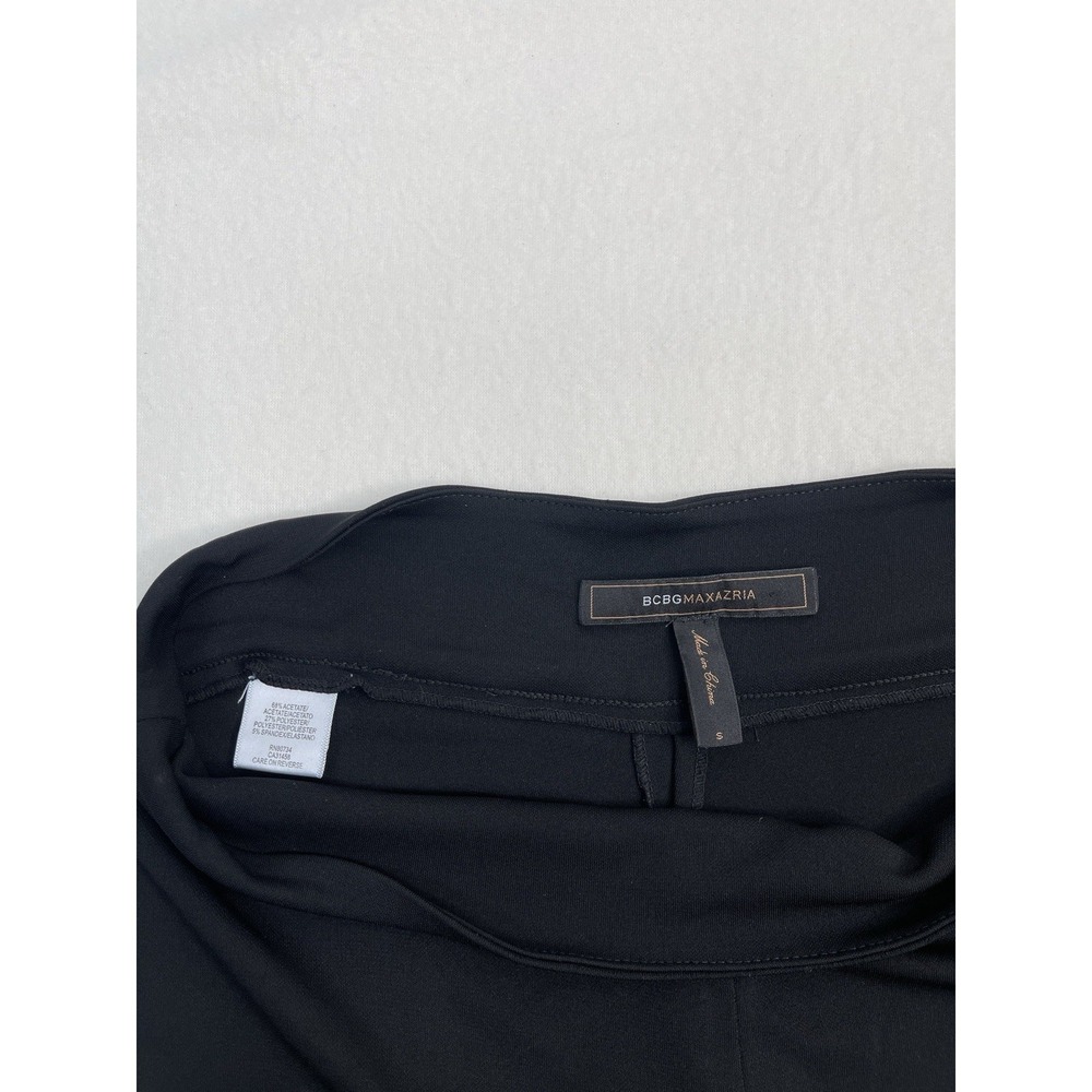 BCBG Maxazria Pants Women's Black Leggings Flared Leg Size S - Picture 2 of 7